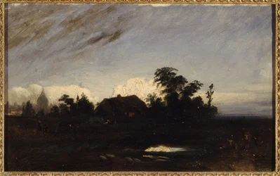 Un étang près de La Glacière, au crépuscule