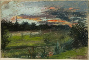 Ciel bleu et orange