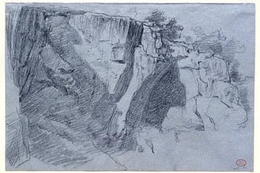 Paysage avec falaise