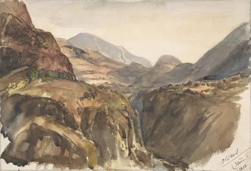 Vue de montagne à Oisans Isère, 1858