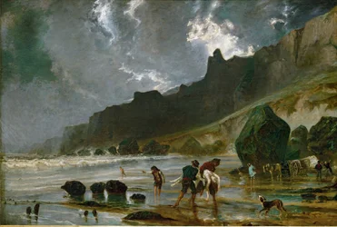 Les falaises de Houlgate, France (huile sur toile)