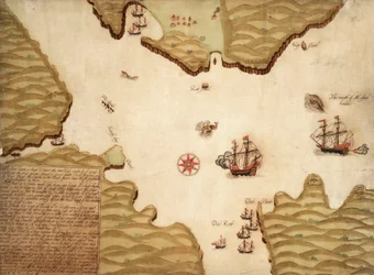 Carte de Milford Haven dans le canal de Saint-Georges et de Bristol