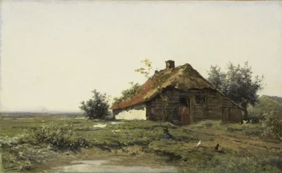 Ferme dans les champs ouverts