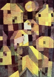 Composition abstraite de maisons