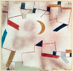 Abstrait avec croissant de lune