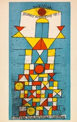 Exposition Bauhaus. Carte postale, 1923