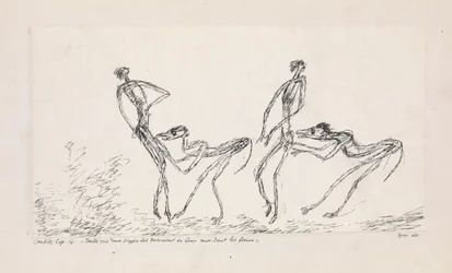 Candide, chapitre 16. Tandis que deux singes les suivaient en leur mordant les fesses, 1911