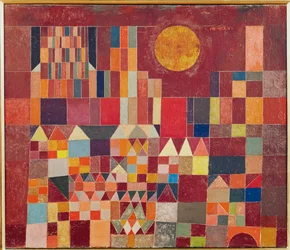 Château et soleil (peinture sur toile)