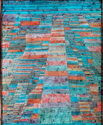 Route principale et routes secondaires. Peinture de Paul Klee (1879-1940), 1929, dim. 83 x 67 cm, Cologne, Museum Ludwig