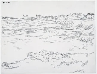 Baie de Munich, les tranchées militaires, sur fond des premières maisons de Milbertshofen