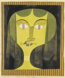 Portrait de femme aux yeux violets