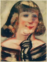 Portrait de dame au gant noir