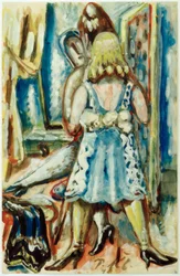 Femme avec servante