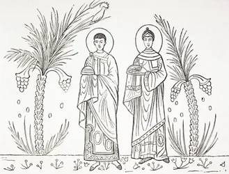 Sainte Cécile et son époux Valérien. D