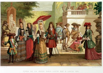Types de mode sous Louis XIII et Louis XIV - dans "Institutions: usages et costumes, France 1590-1700" par Paul Lacroix