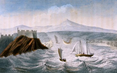 Arrivée à Chagres, gravure par Paul Legrand