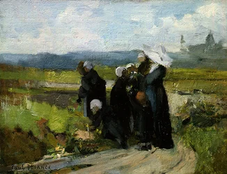 Les Orphelins de Bayeux (huile sur panneau)
