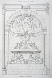 Monument funéraire du Pape Paul III (Farnèse), gravure de La Basilique Saint-Pierre et du Vatican