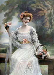 Comédienne française Melle Sylvie, Paris, photo par Paul Nadar du journal français "Le Théâtre" mars 11