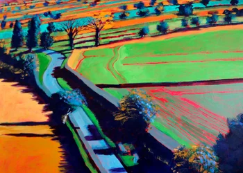 Afternoon #2 (détail), 2024 (acrylique sur panneau)