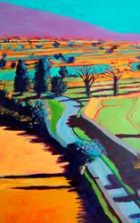 Afternoon #3 (détail), 2024 (acrylique sur panneau)