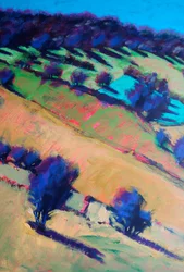 Barrowwake (Détail #1), 2025 (acrylique sur panneau)