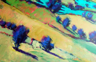 Barrowwake (Détail #2), 2025 (acrylique sur panneau)