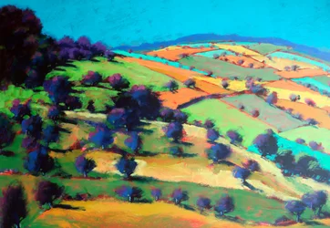 Barrowwake regardant vers le nord-ouest (détail #1), 2025 (acrylique sur panneau)