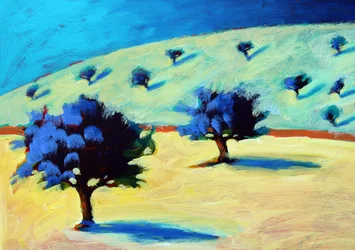 Paysage bleu