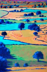 Ferme, 2024 (acrylique sur panneau)