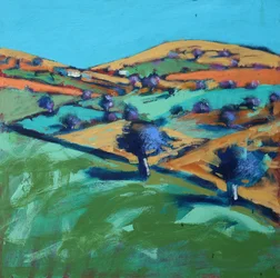 Ferme de Cornouailles, 2021 (acrylique sur panneau)