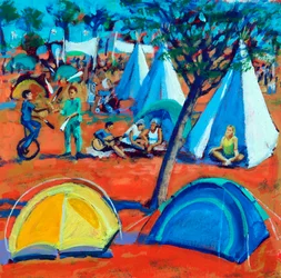 Festival, 2024 (acrylique sur papier)