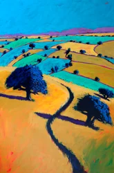 De la tour Broadway, 2024 (acrylique sur panneau)
