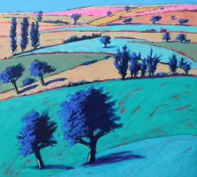 Dans la vallée #2, 2022 (acrylique sur panneau)