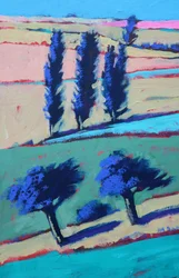 Dans la vallée #3, 2022 (acrylique sur panneau)
