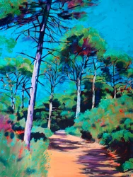 Koukounaries, 2024 (acrylique sur panneau)