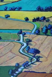 Allée en été gros plan 1