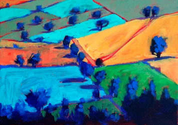 Regard vers le nord-ouest, 2024 (acrylique sur panneau)