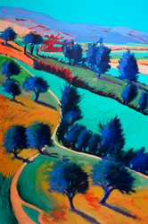 Looking West, 2024 (acrylique sur panneau)