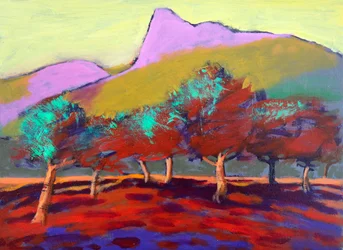 Ciel jaune olive, 2024 (acrylique sur panneau)