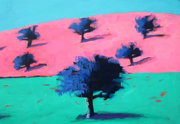 Pink Hills #3, 2022 (acrylique sur panneau)