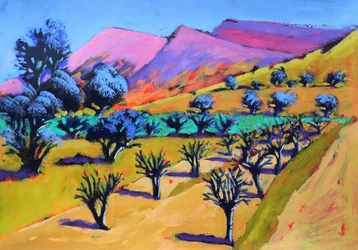 Provence, 2021 (acrylique sur papier)