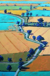 Rural Lane #4, 2022 (acrylique sur panneau)