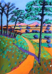 Swineyard Hill, 2021 (acrylique sur papier)
