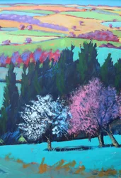 Vallée de Teme avril (détail)
