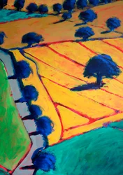 Towards Upton #3 (détail), 2024 (acrylique sur panneau)