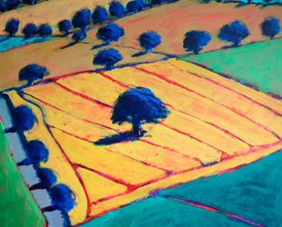 Towards Upton #5 (détail), 2024 (acrylique sur panneau)