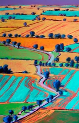Vers Welland #3 (détail),2024 (acrylique sur panneau)
