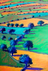 West Malvern #4 (détail), 2024 (acrylique sur panneau)