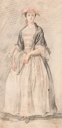 Une dame avec un éventail